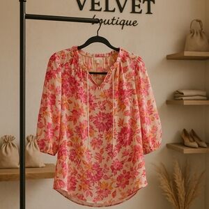 Floral Pink Blouse